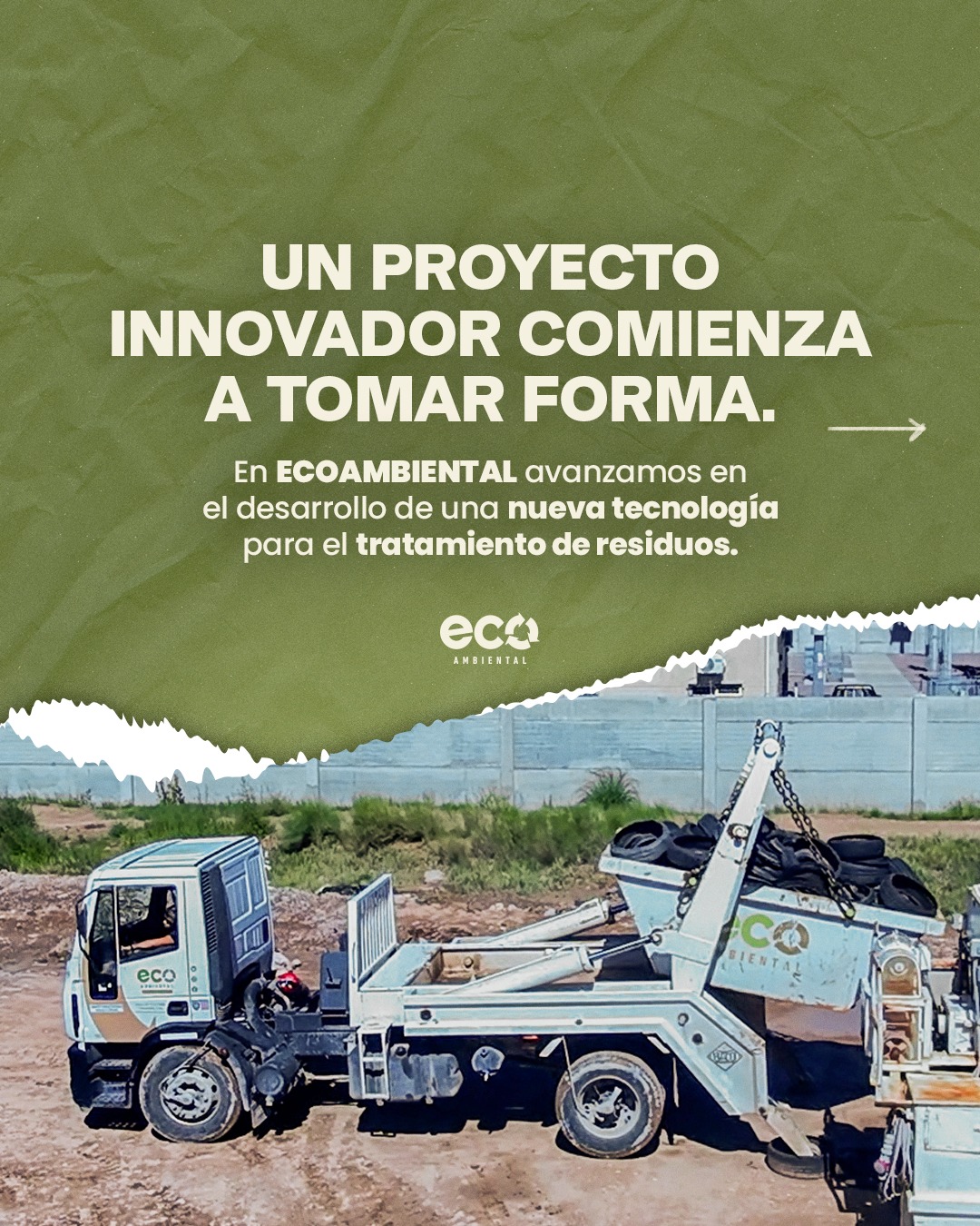Post de Instagram sobre proyecto de Pirolisis para valorización de residuos